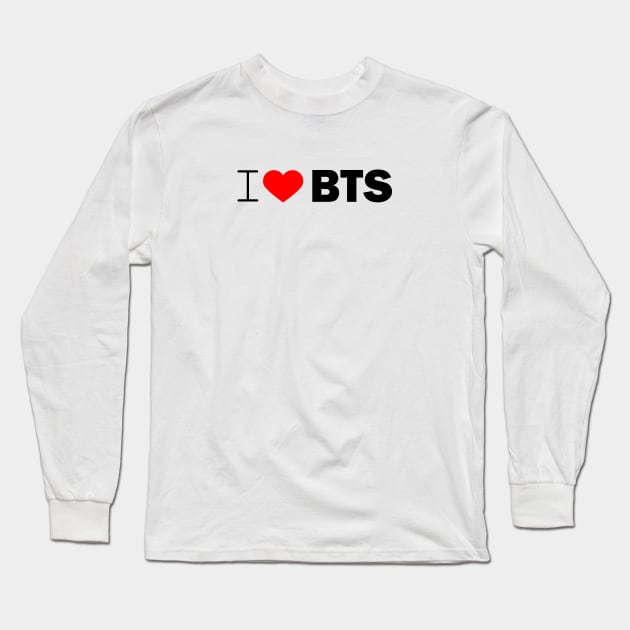 i love BTS, I love Bangtan Boys Long Sleeve T-Shirt by kubos2020